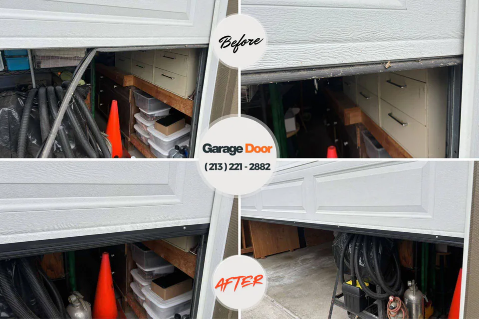 Before and after: garage door repair Sicklerville, NJ